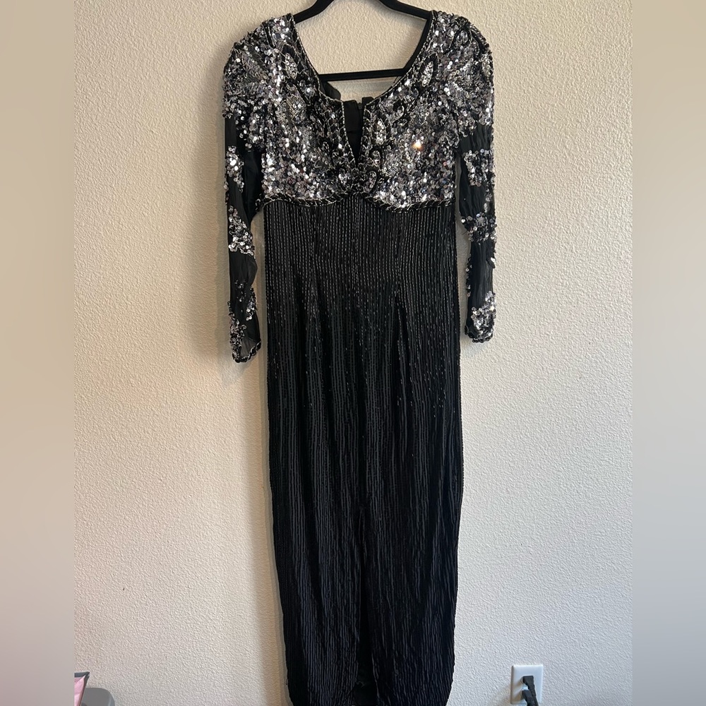 Vintage Silk‎ Beaded Sequin Gown